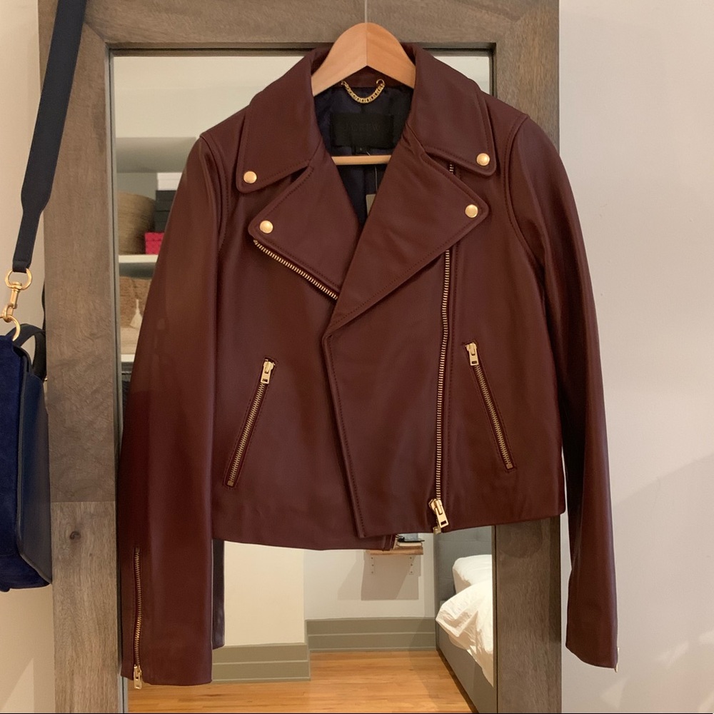 Jcrew Collection Leather Moto Jacket